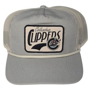 Columbus Clippers 47 Brand Trucker Hat Emmett Hitch Snapback Gray Cap MiLB New